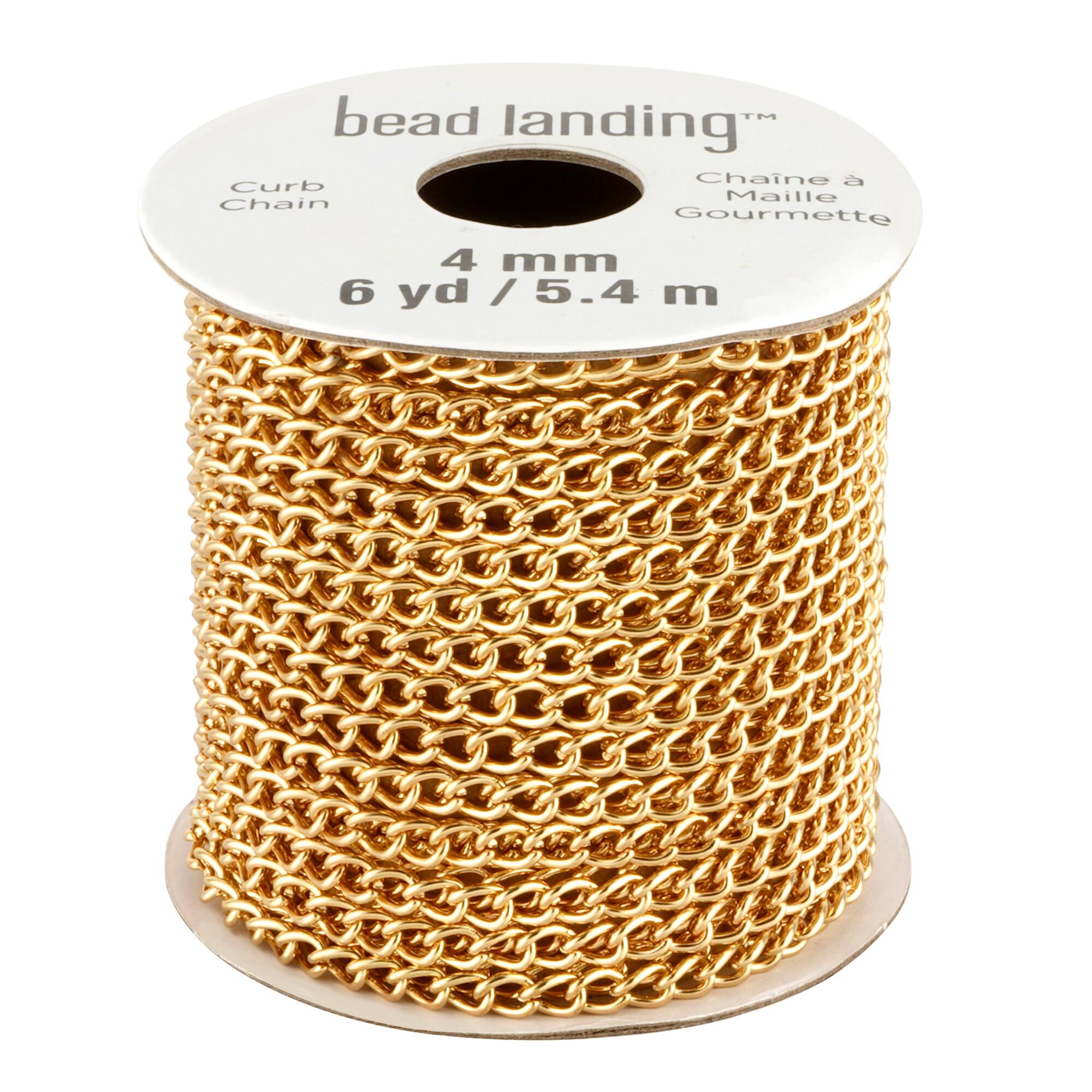 6yd. Gold Curb Chain by Bead Landing
